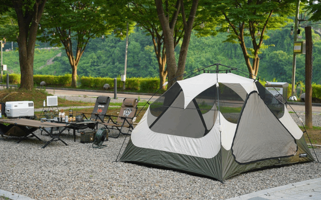 The appeal of a pop-up tent that can be set up and taken down quickly
